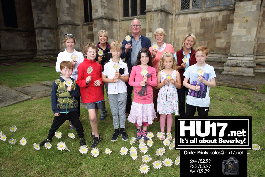 Daisy Appeal Install 250 Ceramic Daisy's at Beverley Minster