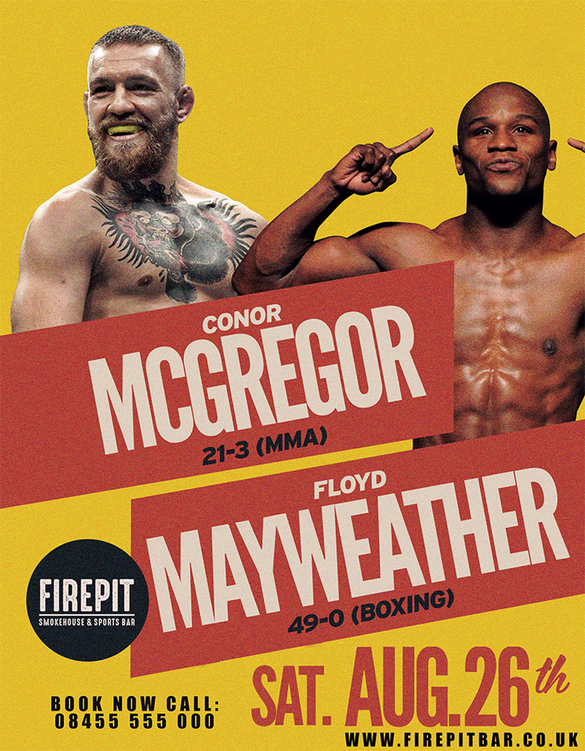 Book Now And Watch Mayweather Fight McGregor At The FIREPIT