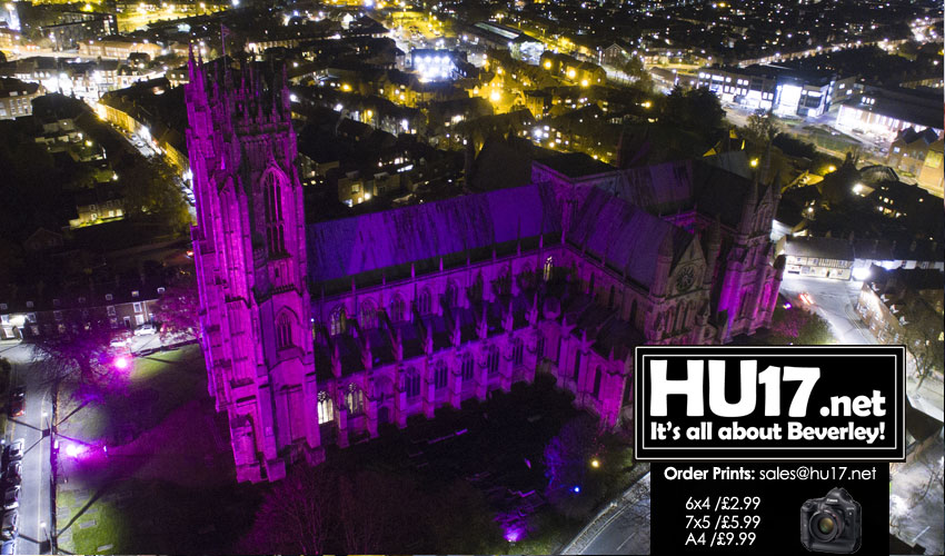 GALLERY : Light it Purple – Purple Lights UK @ Beverley Minster