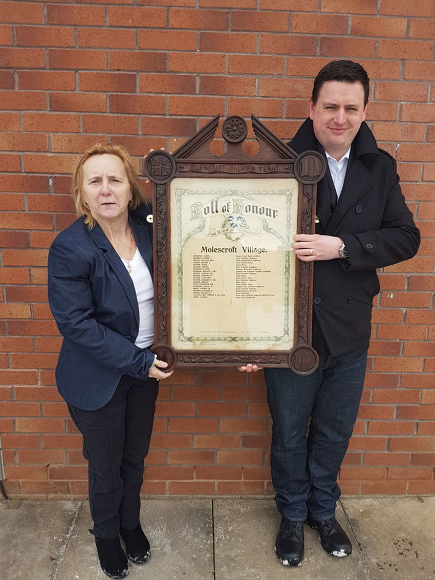 Molescroft Parish Council Restored Village’s Roll of Honour