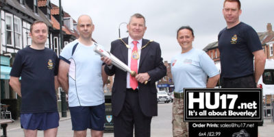 Deputy Mayor Welcomes RAF100 Baton As It Passes Through Beverley