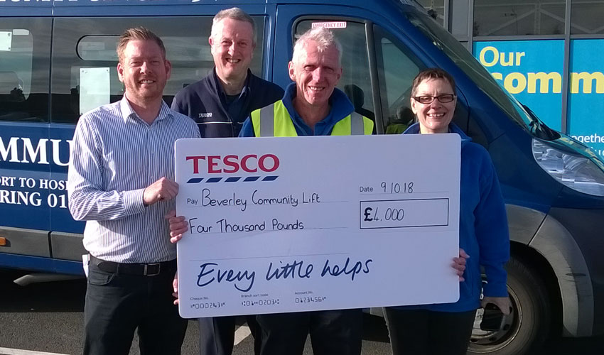 Beverley Community Lift Award £4,000 By Tesco Bags of Help Scheme