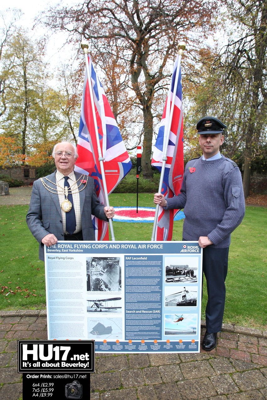 RAF Links To Beverley Told On Board Unveiled In Hengate Gardens