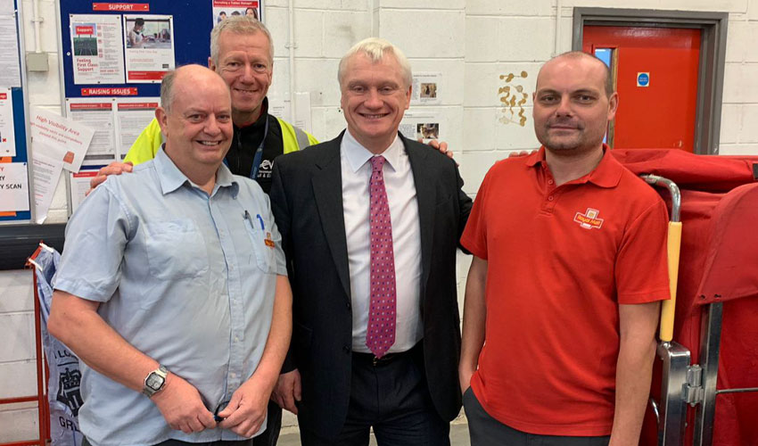 Postal Workers Welcome Visit By MP To Beverley Sorting Office