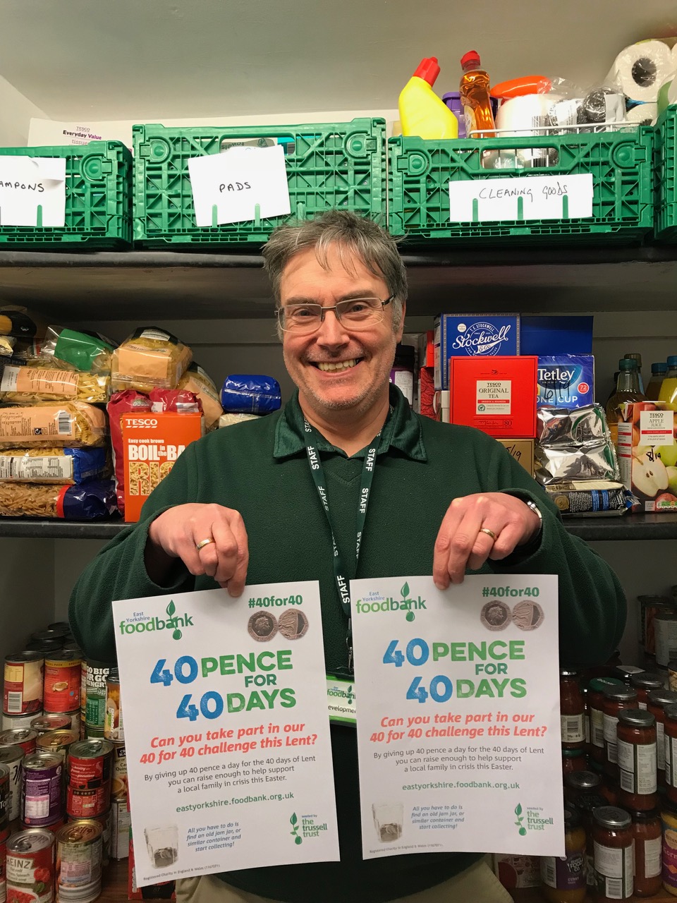 East Yorkshire Foodbank Want People To Support #40for40 This Lent