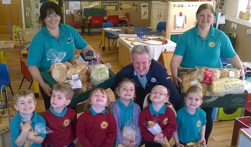 Leven Pre-School Make Use Of Surplus Food From Local Tesco Store