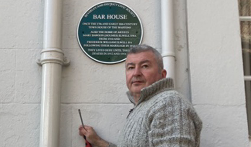 Stepping from the Shadows - Bar House Plaque Replaced