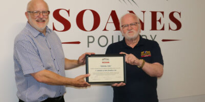 Armed Forces And Veterans Breakfast Clubs Present Soanes Poultry With Certificate Of Thanks