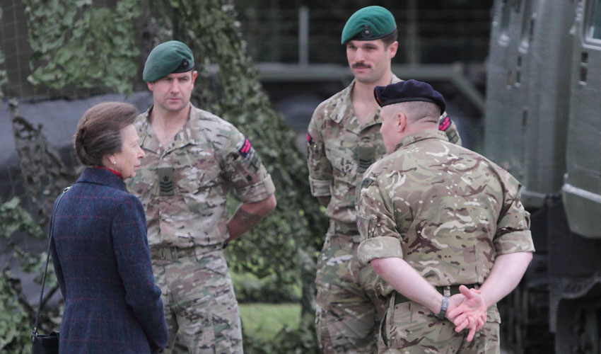 The Princess Royal Visits Defence School of Transport