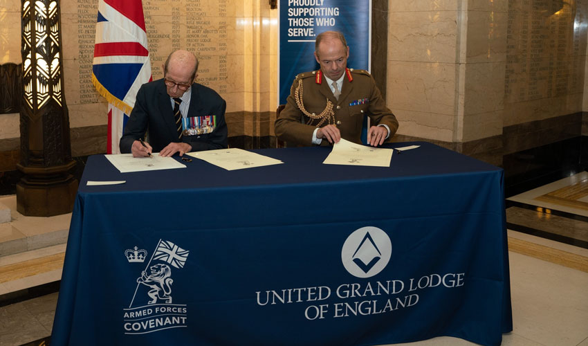 Freemasons Sign Up To Armed Forces Covenant