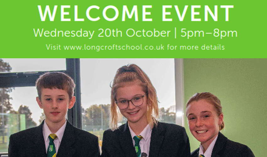 Longcroft School Welcome Event - Book Your Place Online