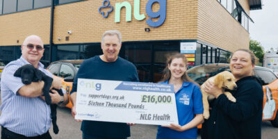 NLG Health Donates 2 Puppies And £16k To Support Dogs