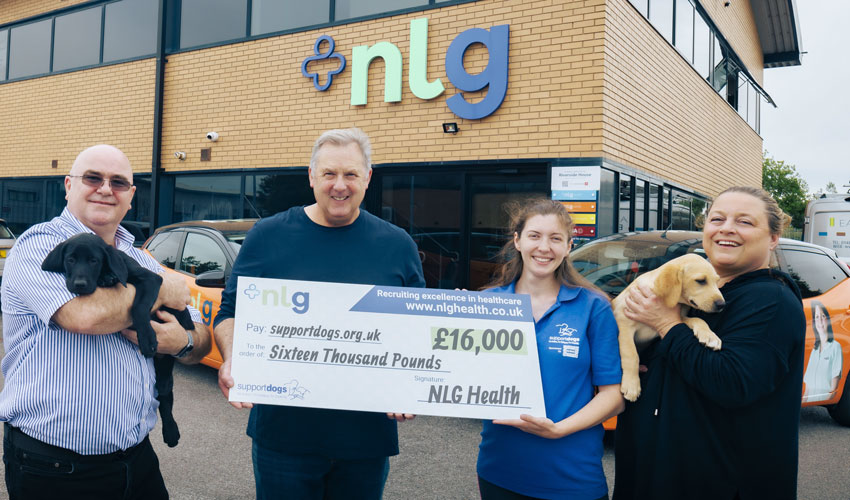 NLG Health Donates 2 Puppies And £16k To Support Dogs