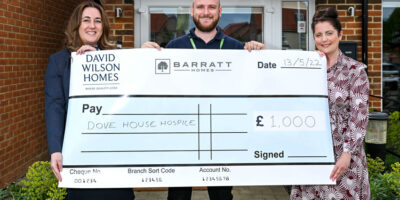 Housebuilder Supports Dove House Hospice With £1,000 Donation