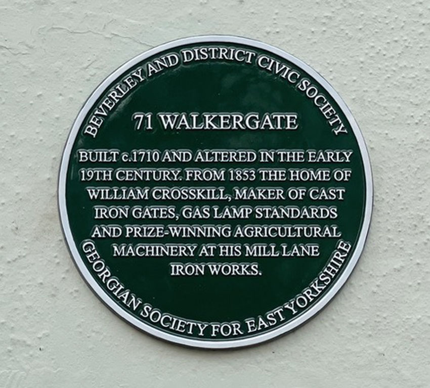 Plaque Unveiled To Honour Victorian industrialist William Crosskill