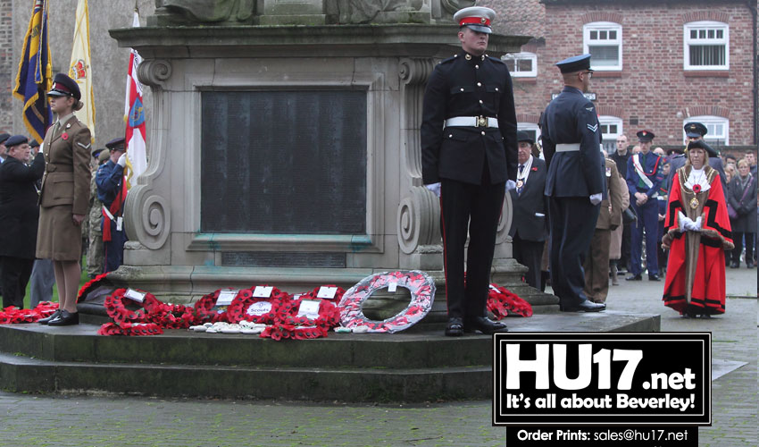 Hundreds Pay Their Respects On Remembrance Sunday In Beverley