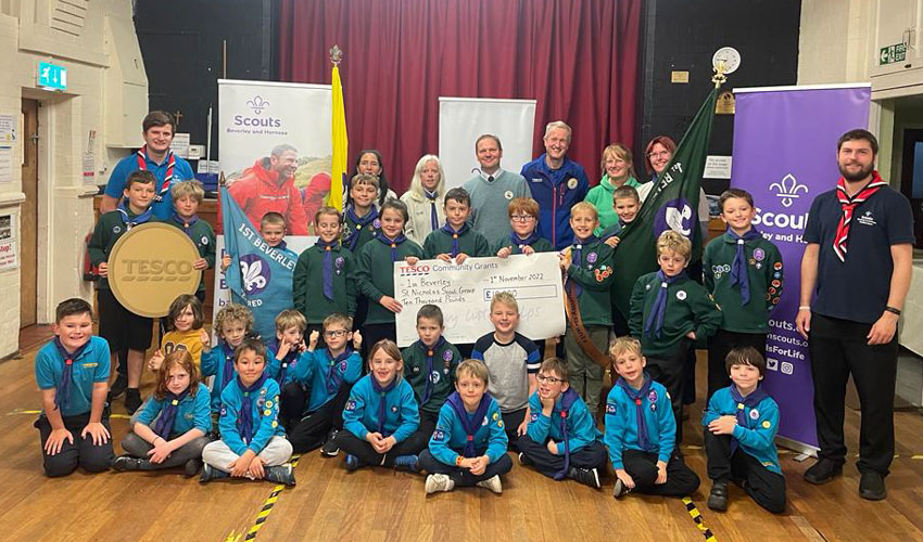 Golden Grant Awarded To Beverley St Nicholas Scout Group By Tesco