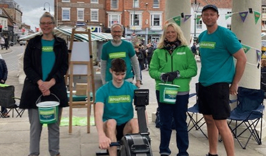 Samaritans Marathon Row on Market Cross In Beverley