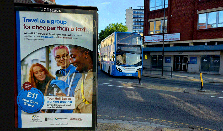 August bus fare discount for families and groups travelling in Hull