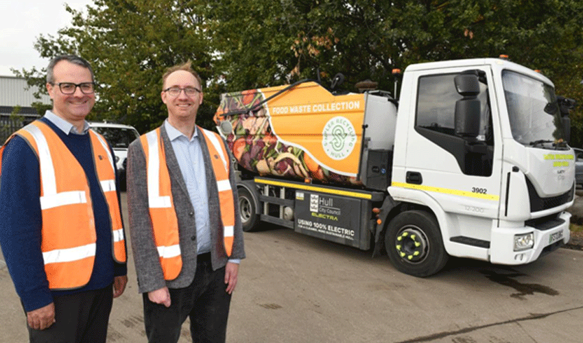 Council unveils first 100% electric food waste collection vehicle