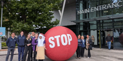 Big Red Stoptober Ball rolls around Humber and North Yorkshire